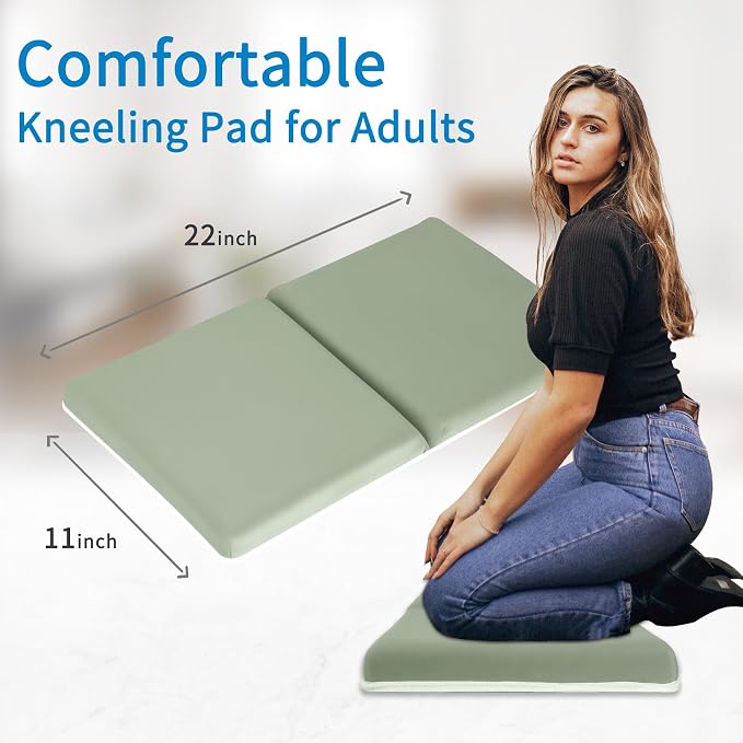JJGoo Bath Kneeler with Elbow Rest Pad Set, 1.5 inch Kneeling Pad Mat - Image 2