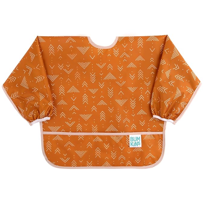 Bumkins Sleeved Bib for Girl or Boy, Baby and Toddler for 6-24 Mos, Essential by Bumkins
