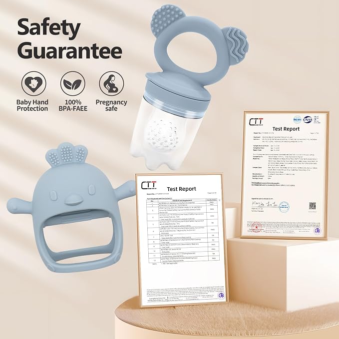 Baby Fruit/Food Feeder with Breastmilk Popsicle Molds & Teether Combo Food - Image 5