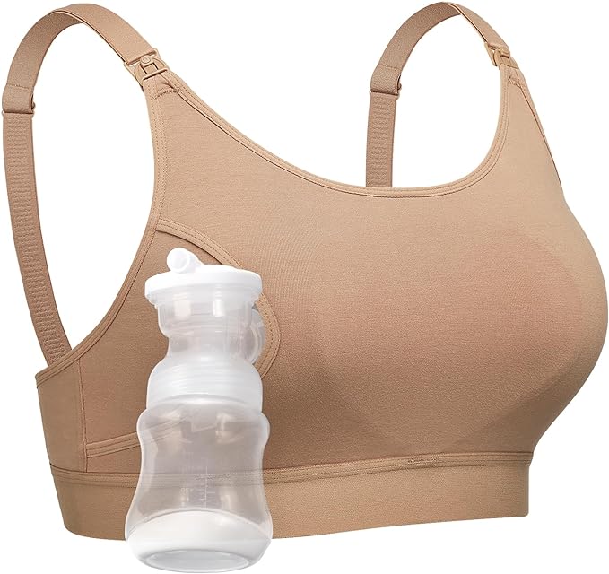 Momcozy Hands Free Pumping Bra, Adjustable Breast-Pumps Holding and Nursing Bra by Momcozy