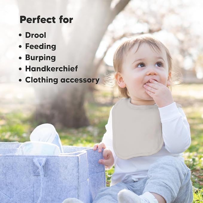 8-Pack Organic Baby Bibs for Boys, Girls - Image 7