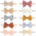 Baby Girl Headbands and Bows, Newborn Infant Toddler Nylon Hairbands Hair by VISBL