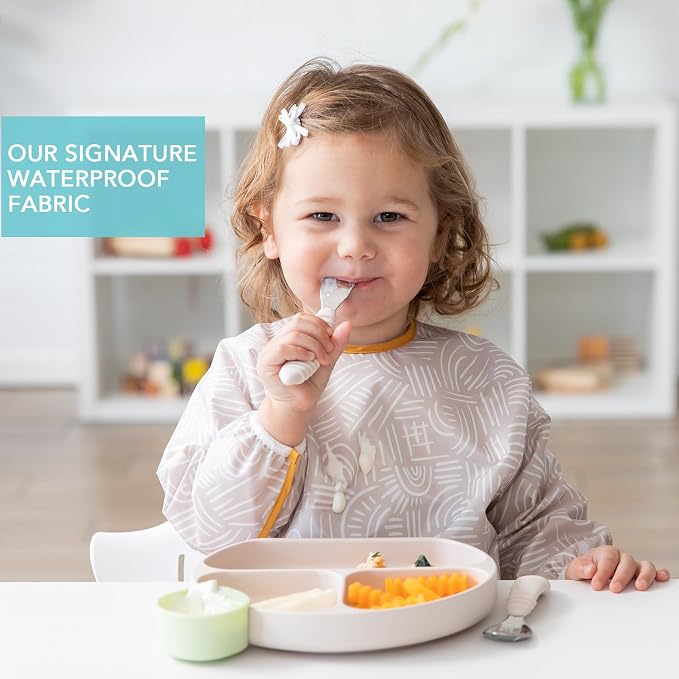 Bumkins Sleeved Bib for Girl or Boy, Baby and Toddler for 6-24 Mos, Essential - Image 3