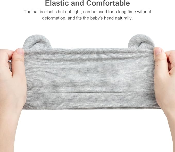 DRESHOW BQUBO 6 Pack Baby Hats for Boys Girls Unisex Baby Hat Soft Knit Cap - Image 4
