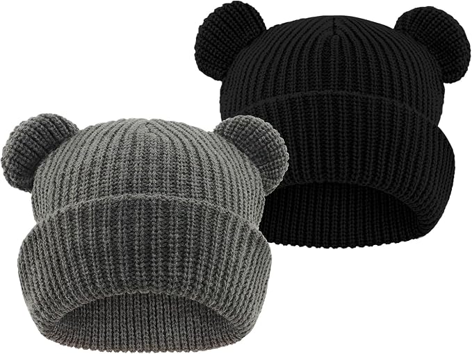 Toddler Boy Winter Hat Baby Knit Beanie Girl Warm Hats Kid Bear Ear Beanies by YATANAM