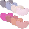 Baby Bibs Muslin Bibs 8 Pack for Drooling and Teething for Unisex Girls Boys by DOSMINE