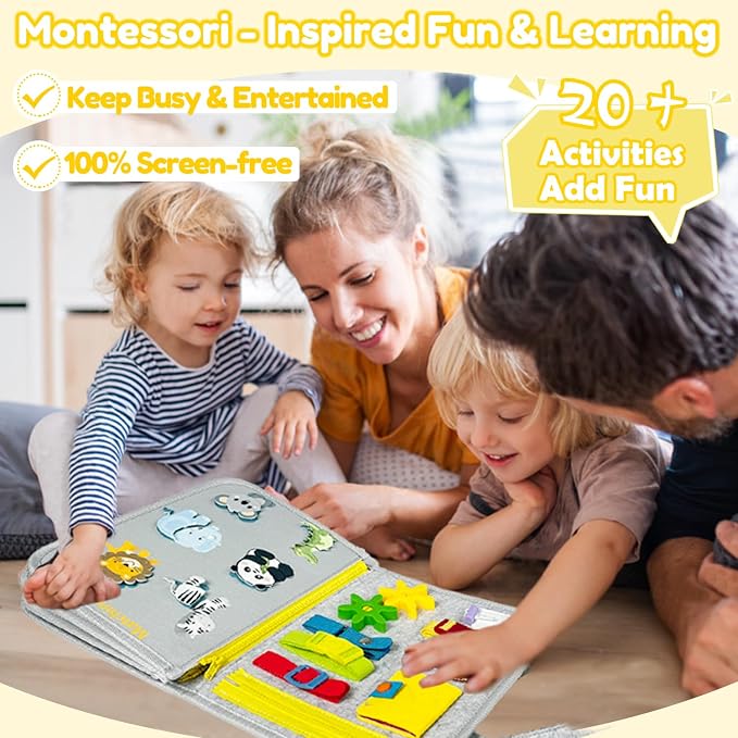Qizfun Busy Board Montessori Toy - Image 2