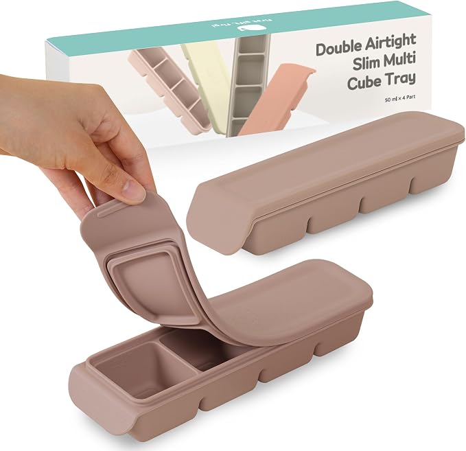 Silicone Freezer Trays with Lid, 1.7oz 4 Section by FIRGI-FirstGift