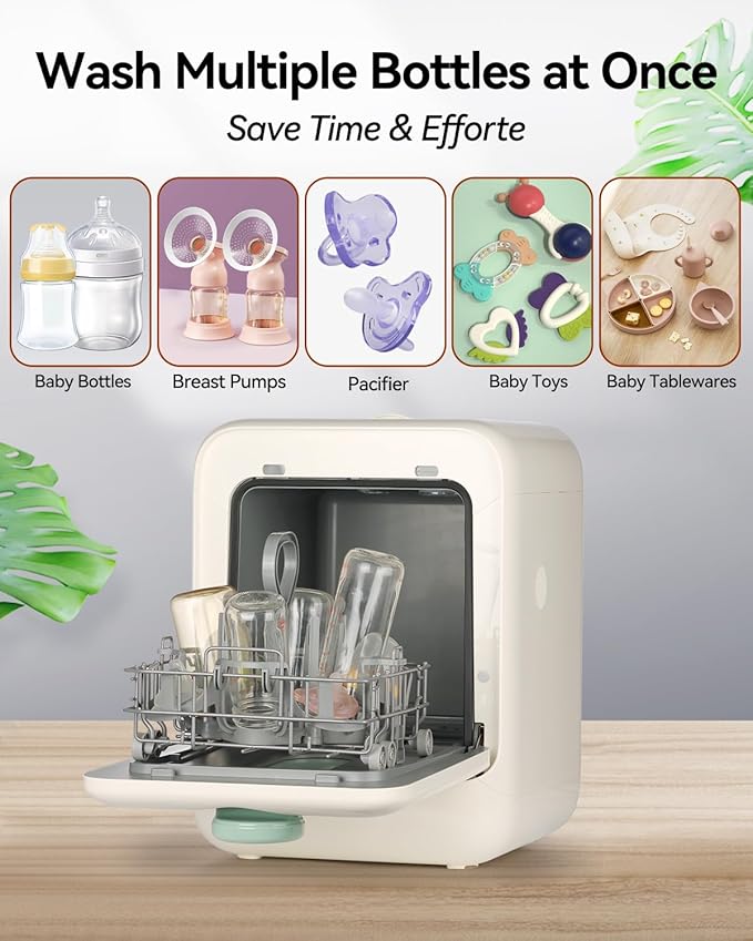 ICUIRE Baby Bottle Washer and Sterilizer and Dryer, 131-167°F High Temperature - Image 5