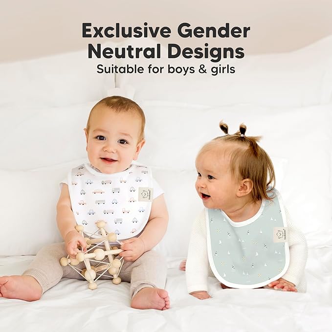 8-Pack Organic Baby Bibs for Boys, Girls - Image 6