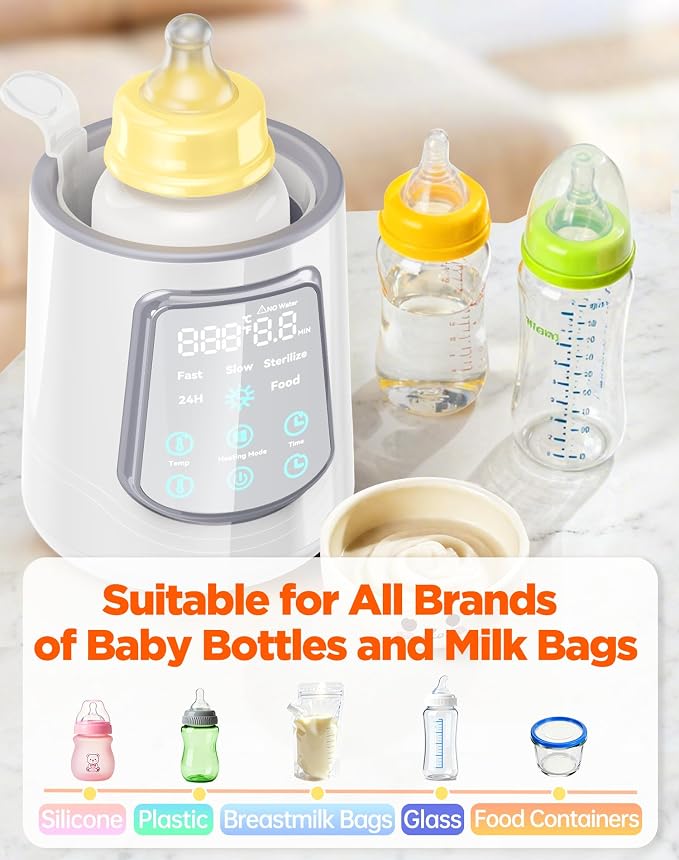 Fast Baby Bottle Warmer for Breastmilk, Smart 12 in 1 Breast Milk Warmer for - Image 8