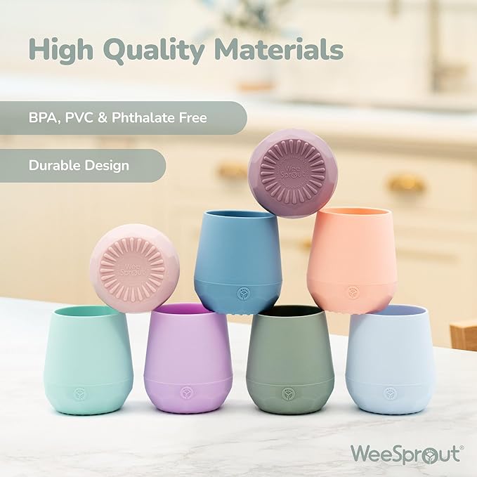 WeeSprout Silicone Baby Training Cups - Image 5