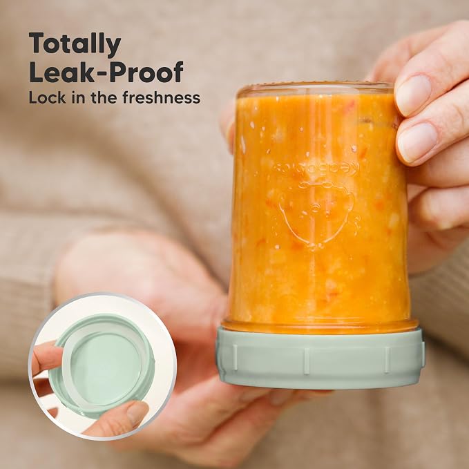 KeaBabies 4pk 8oz Glass Baby Food Containers - Image 3