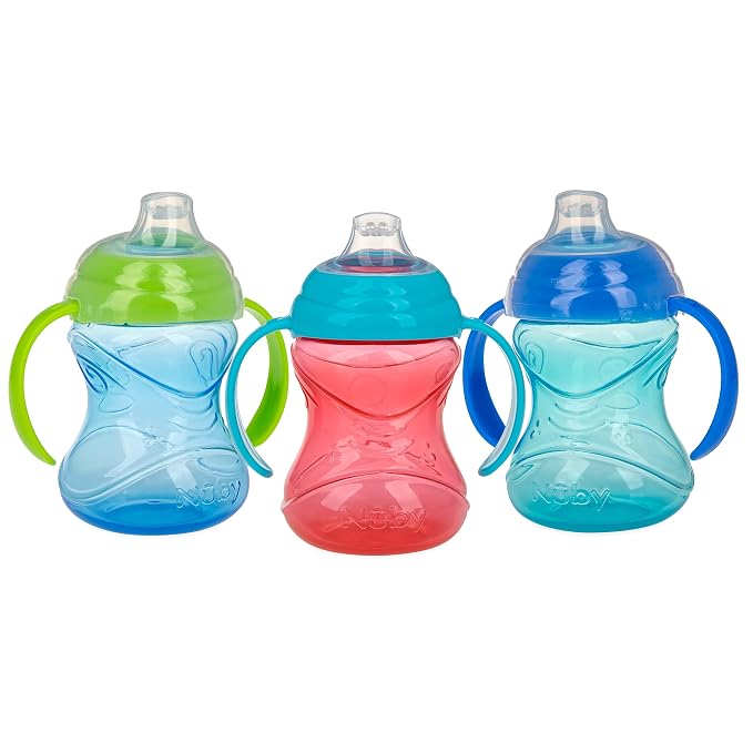 Nuby Clik-It Grip N' Sip Soft Spout No-Spill Training Sippy Cup - 10 oz - 4+ by NubyUSA