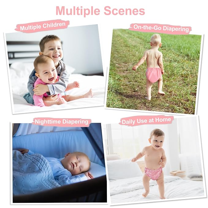 babygoal Baby Girl Cloth Diapers 6 Pack - Image 4