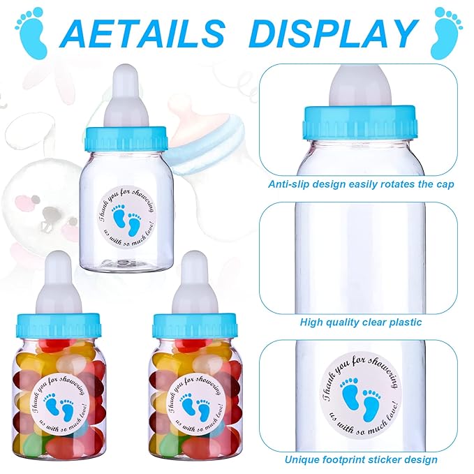 62 Pcs 3.5 Inch Baby Mini Milk Bottle Baby Shower Favor - Image 3