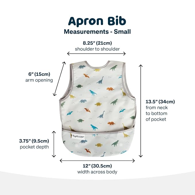 Tiny Twinkle Short Sleeve Apron Baby & Toddler Bib - Image 2