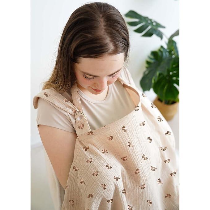 Muslin Nursing Covers for Breastfeeding, Privacy Breast Feeding Cover - Image 4
