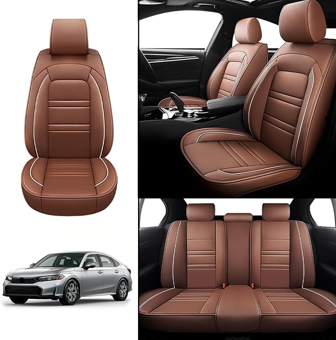 Seat Covers for Honda Civic 2001-2025 | 5-Seats Leather Seat Covers - Image 2