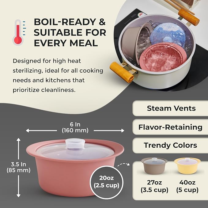 20oz Platinum Silicone Microwave Steamer Pot - Image 4