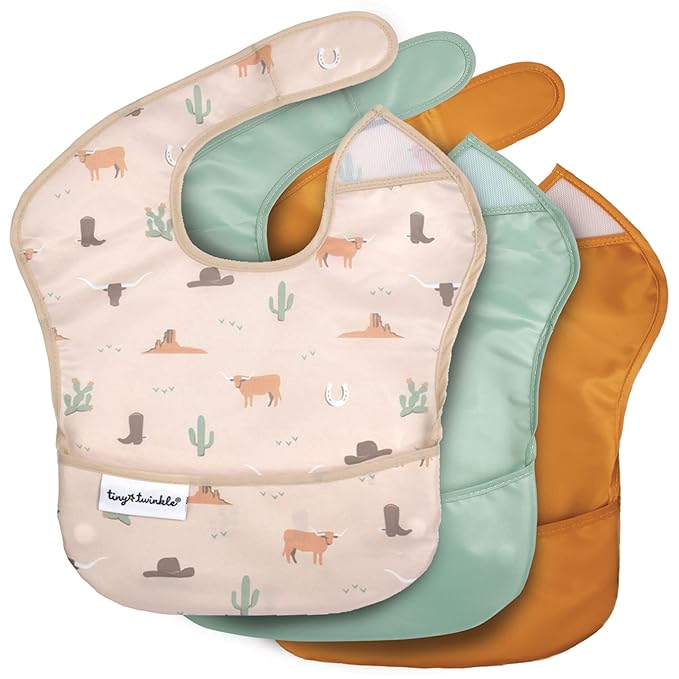 Tiny Twinkle Mess Proof Baby Bibs by TinyTwinkle