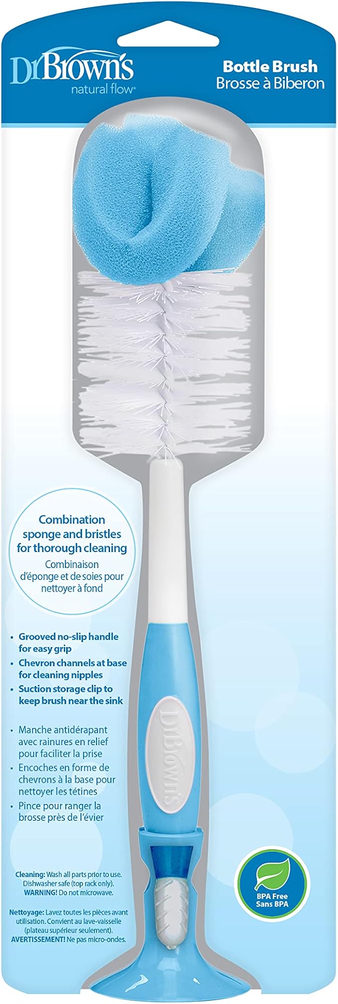 Dr. Brown's Reusable Sponge Baby Bottle Cleaning Brush - Image 6