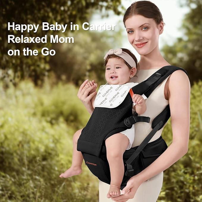 Baby Carrier with Hip Seat, 2-in-1 Forward-Facing Carry - Image 9