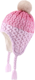 LANGZHEN Toddler Kids Infant Winter Hat, Earflap Knit Warm Cap Fleece Lined by LANGZHEN