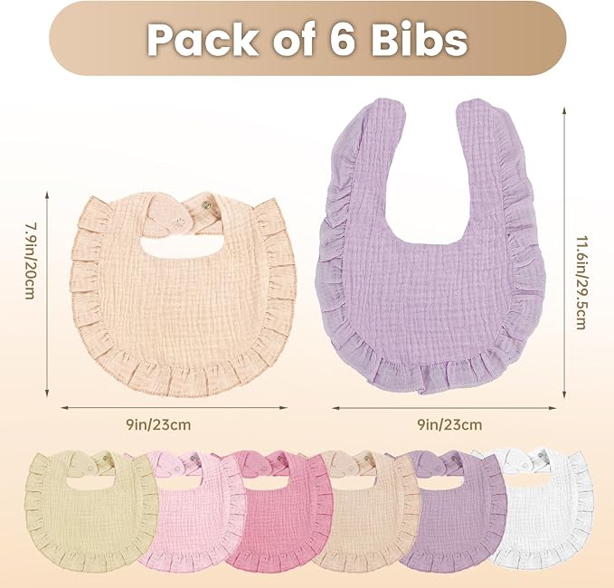 Oiomniv Muslin Baby Bibs, Toddler - Image 7