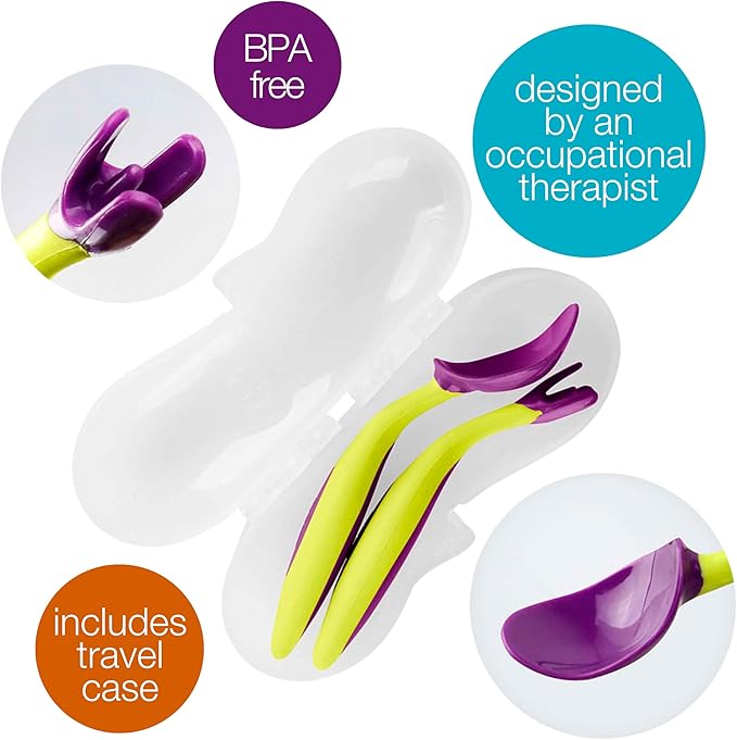 b.box Toddler Cutlery Set: Patented FLORK™ Designed Fork, Spoon & Travel Case - Image 3