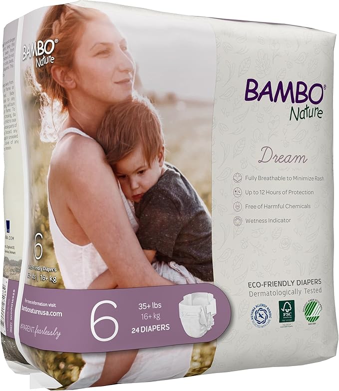 Bambo Nature Hypoallergenic Dream Baby Diapers, Premium Eco-Labeled Sustainable - Image 3