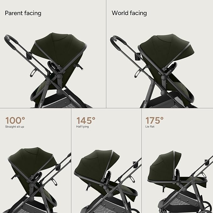 Mompush Wiz 2 in 1 Baby Stroller - Image 5