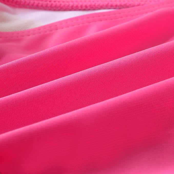 YOUNGER TREE Toddler Girls Two Pieces Swimsuit Color Block Stripe Swimwear - Image 6