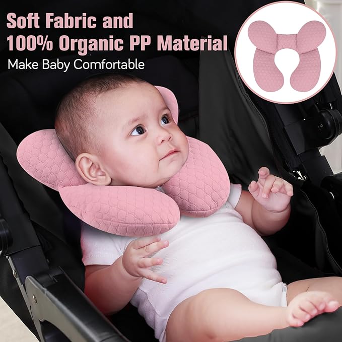KAKIBLIN Baby Travel Pillow, Upgraded Baby Neck Pillows - Image 2