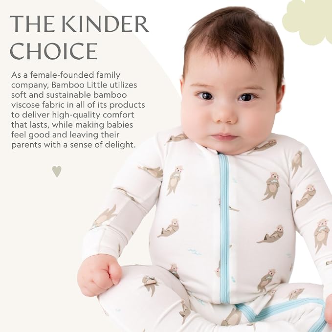 Bamboo Little Soft Baby Footie Pajamas, Baby Clothes, Newborn Sleepers - Image 6