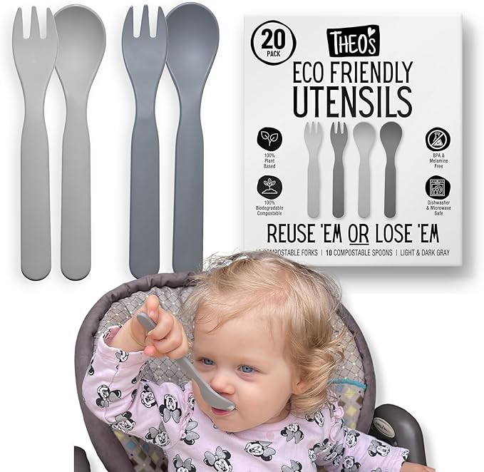 THEO'S 20 Pack Eco-Friendly Utensils by THEOS