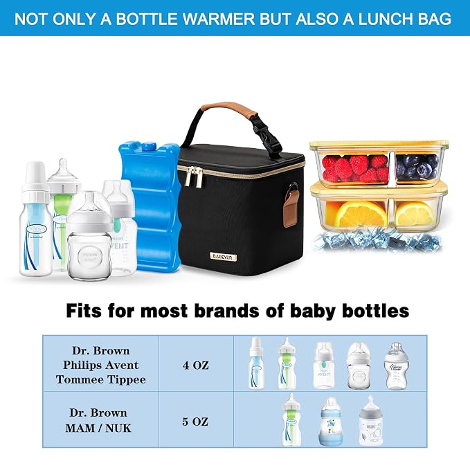 Breastmilk Cooler Bag with Ice Pack Fits 6 Baby Bottles Up to 5 Ounce, Baby - Image 2