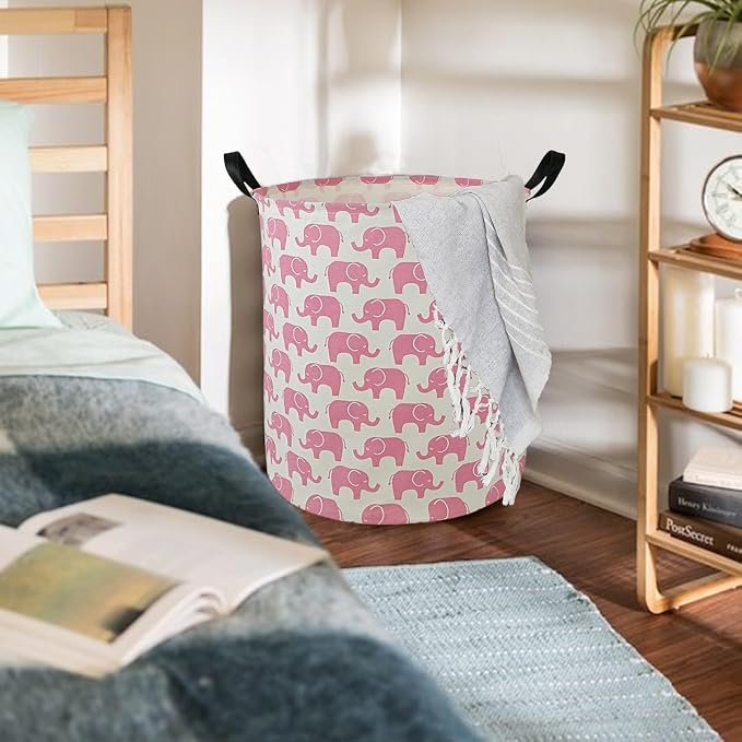 Round Laundry Hamper Storage Basket Laundry Organizer Hamper Storage Bins - Image 5