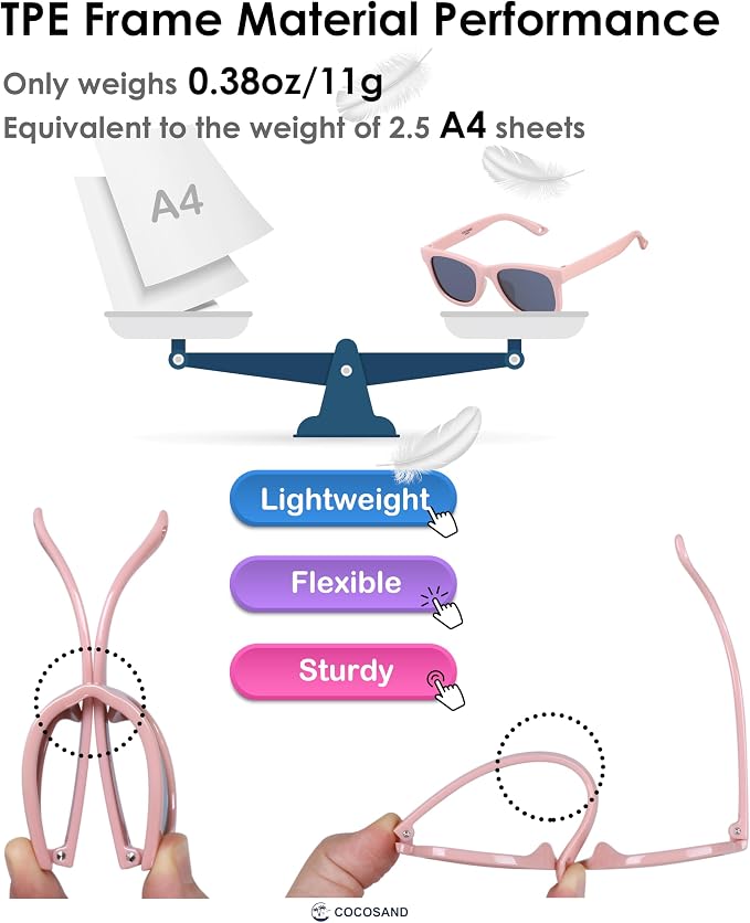 COCOSAND Flexible Baby Sunglasses - Image 5