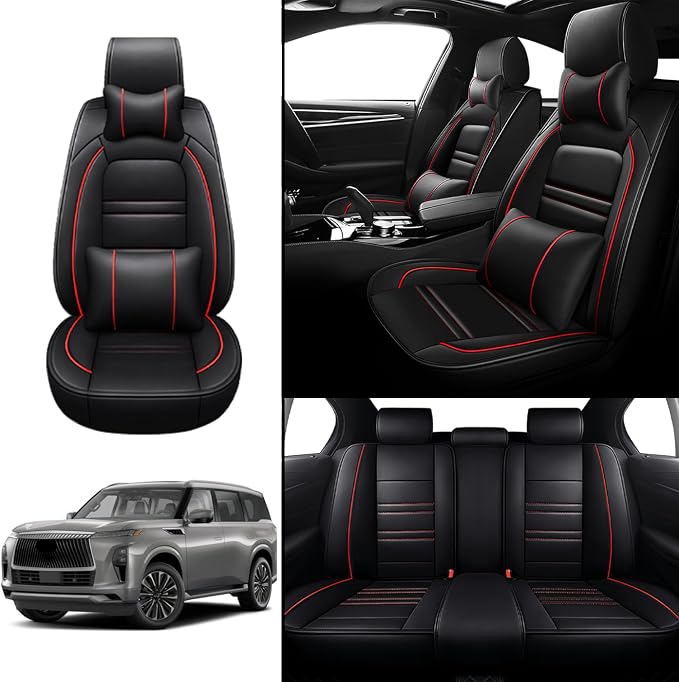Car Seat Covers for Infiniti qx80 2014-2025 | 5-Seats Seat Covers, Waterproof - Image 2