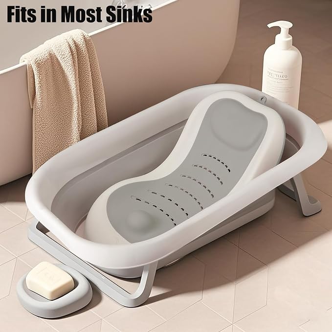 PandaEar Baby Bath Support, Foldable Infant Bathtub - Image 2