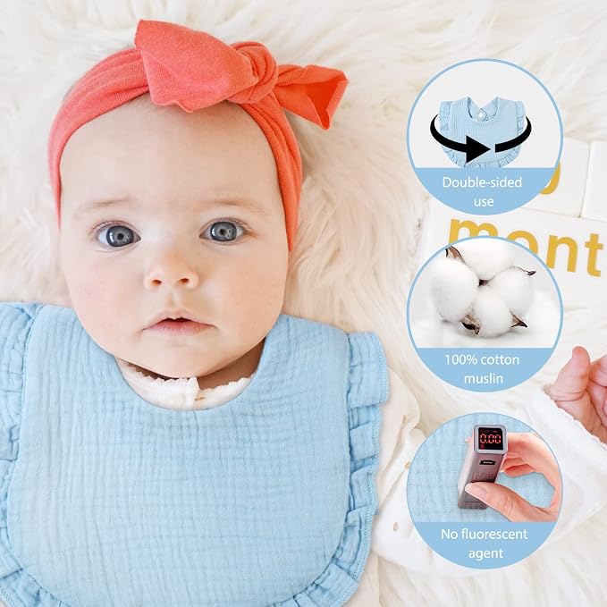 Baby Bibs Muslin Drool Teething Drooling Bibs - Image 4