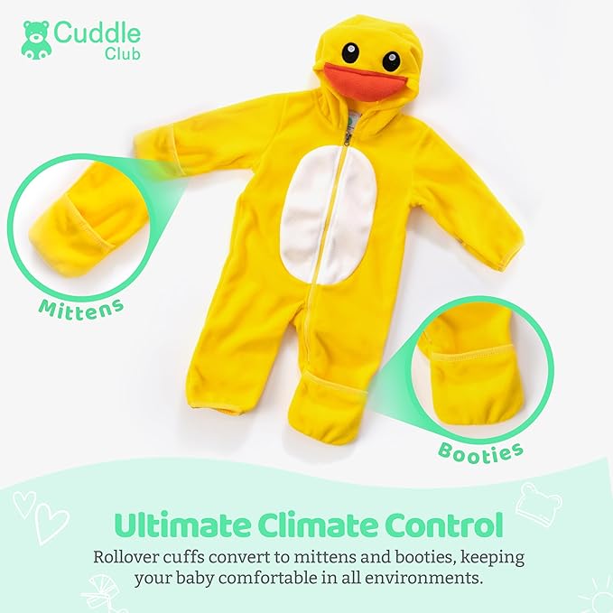 Cuddle Club Fleece Baby Bunting Bodysuit - Image 3