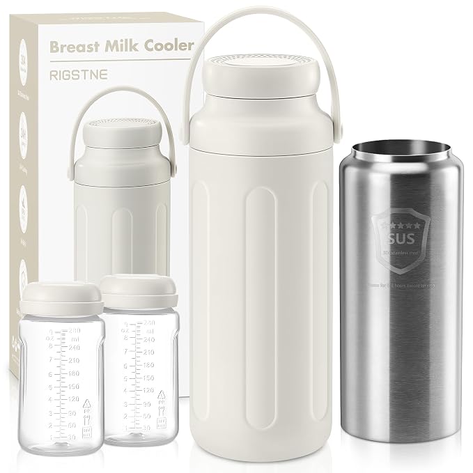 Portable Breast Milk Cooler - 19oz Breast Milk Cooler Bottle by Rigstne