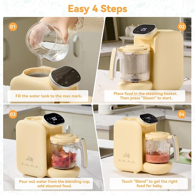 Chefhandy Baby Food Maker, Steamer & Blender - Image 3