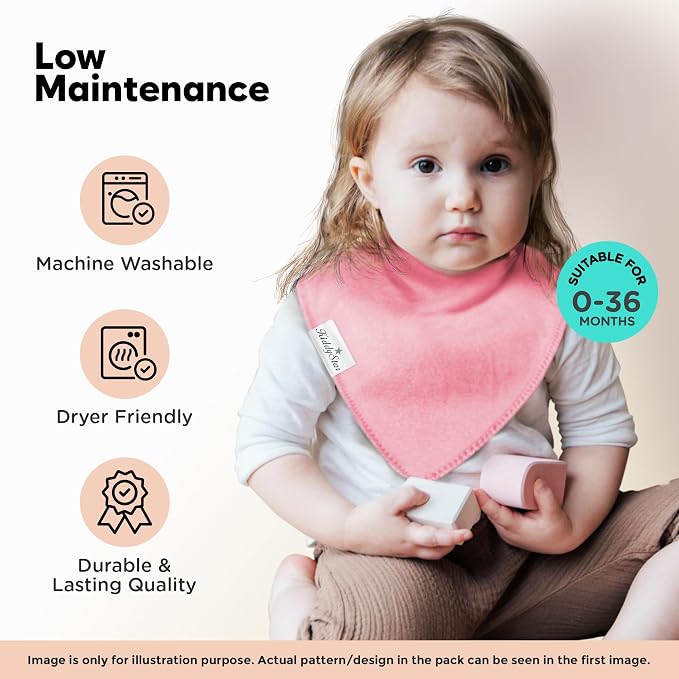 Organic Cotton Baby Bibs for Boys & Girls – Soft, Absorbent Teething & Drool - Image 5
