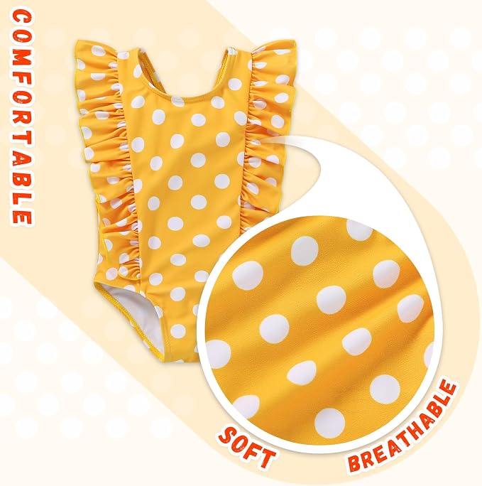 Newborn Baby Girl Ruffle Swimsuit Infant Toddler One Piece Floral Bikini Beach - Image 5
