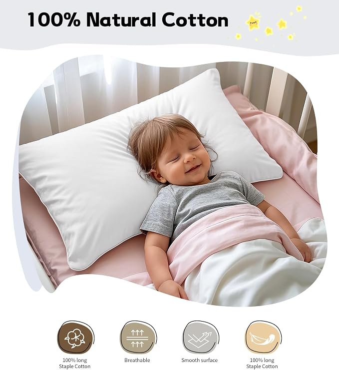 Deep Dream 100% Cotton Toddler Pillowcases Set of 2, 13x18 Inches Fits Baby - Image 3