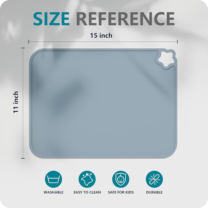 Cutebe Silicone Placemat for Toddles Kids Non-Slip Reusable Portable Kids - Image 2