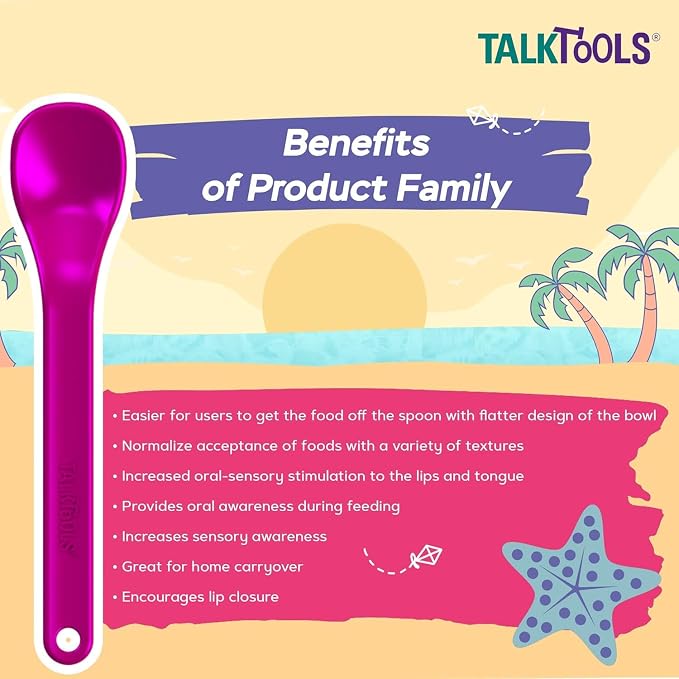 TalkTools Bumpy Magenta Spoons | Provides Oral Awareness During Feeding | - Image 4